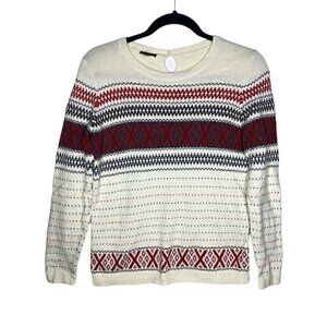 Talbots Petites Sweater Size S Women's Cashmere Blend Long Sleeve Striped Top